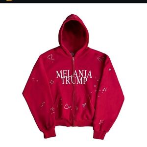 Red Melania Trump Praying Hoodie